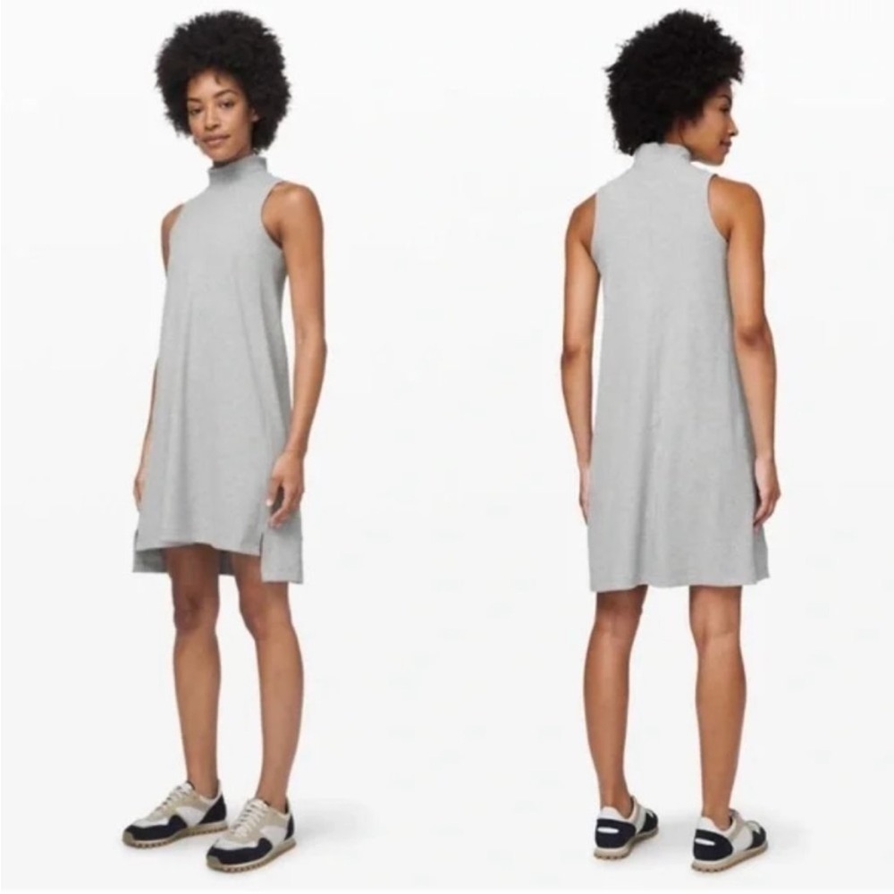 Lululemon Gray Ribbed Casual Dress — M